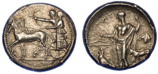 SICILIA - SELINUNTE. Tetradracma, anni 455-409 a.C.