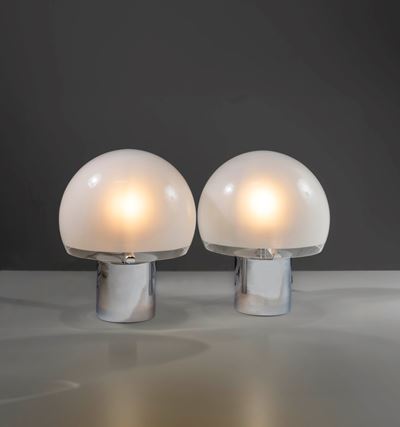 Due Lampade da Tavolo Mod. Lta6 Porcino