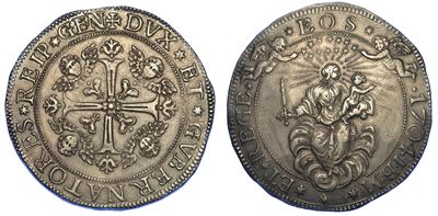 Genova. Dogi Biennali, 1528-1797. Serie della III Fase, 1637-1797. da 2 Scudi 1704.