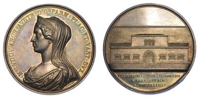 Parma. Maria Luigia D'austria, 1815-1847. Medaglia in Argento 1843. Nuovo Carcere in Parma.
