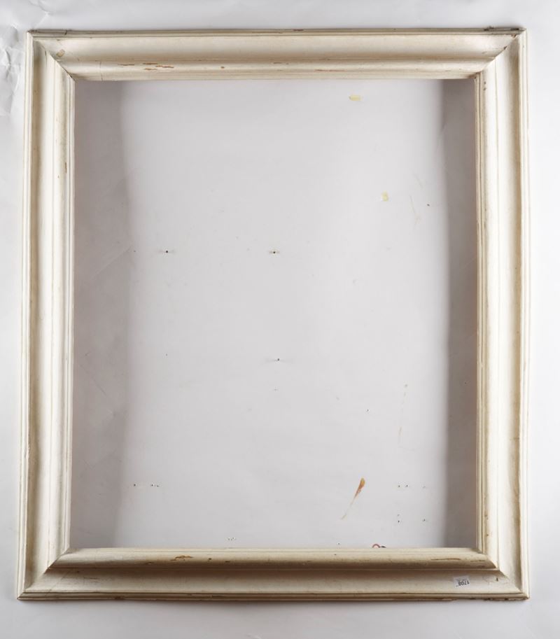 Cornice a sagoma romana laccata bianca  - Auction Antique Frames - Cambi Casa d'Aste