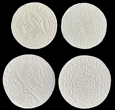 Stato Pontificio. Lotto di 100 Riproduzioni da Calchi in Gesso.