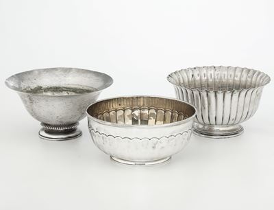 Tre Centrotavola. Argenteria Italiana del XX Secolo