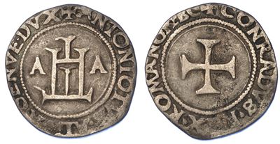 Genova. Antoniotto Adorno, 1522-1527. Testone.