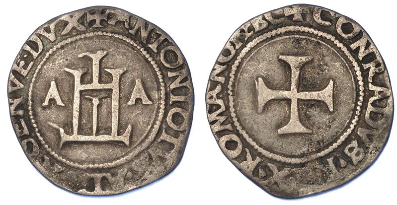 GENOVA. ANTONIOTTO ADORNO, 1522-1527. Testone.  - Auction Numismatics - Cambi Casa d'Aste