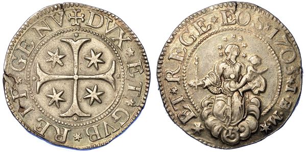 GENOVA. DOGI BIENNALI, 1528-1797. SERIE DELLA III FASE, 1637-1797. Scudo 1705.