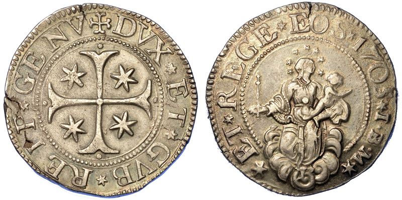 GENOVA. DOGI BIENNALI, 1528-1797. SERIE DELLA III FASE, 1637-1797. Scudo 1705.  - Auction Numismatics - Cambi Casa d'Aste