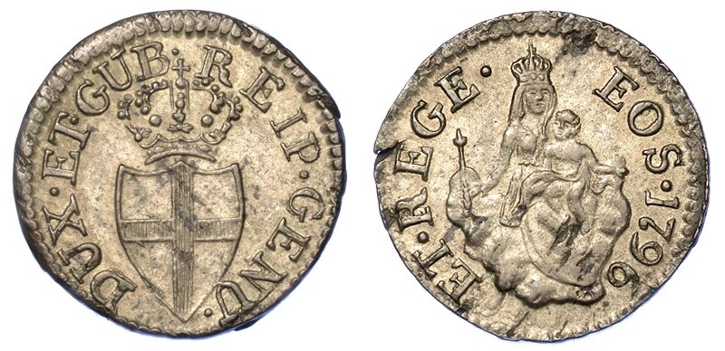 GENOVA. DOGI BIENNALI, 1528-1797. SERIE DELLA III FASE, 1637-1797. Da 8 denari 1796.  - Asta Numismatica - Cambi Casa d'Aste