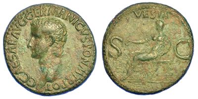 Caligola, 37-41. Asse, Anni 37-38.