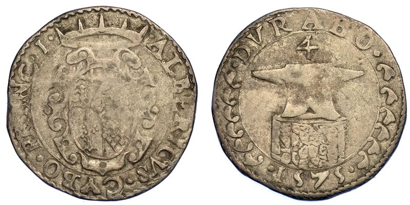 MASSA DI LUNIGIANA. ALBERICO I CYBO MALASPINA, 1568-1623 (II periodo). Da 4 Bolognini 1575.  - Asta Numismatica - Cambi Casa d'Aste
