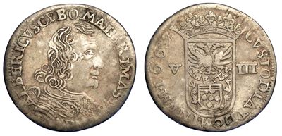 Massa di Lunigiana. Alberico II Cybo Malaspina, 1662-1664 (i Periodo). da 8 Bolognini (luigino) 1...