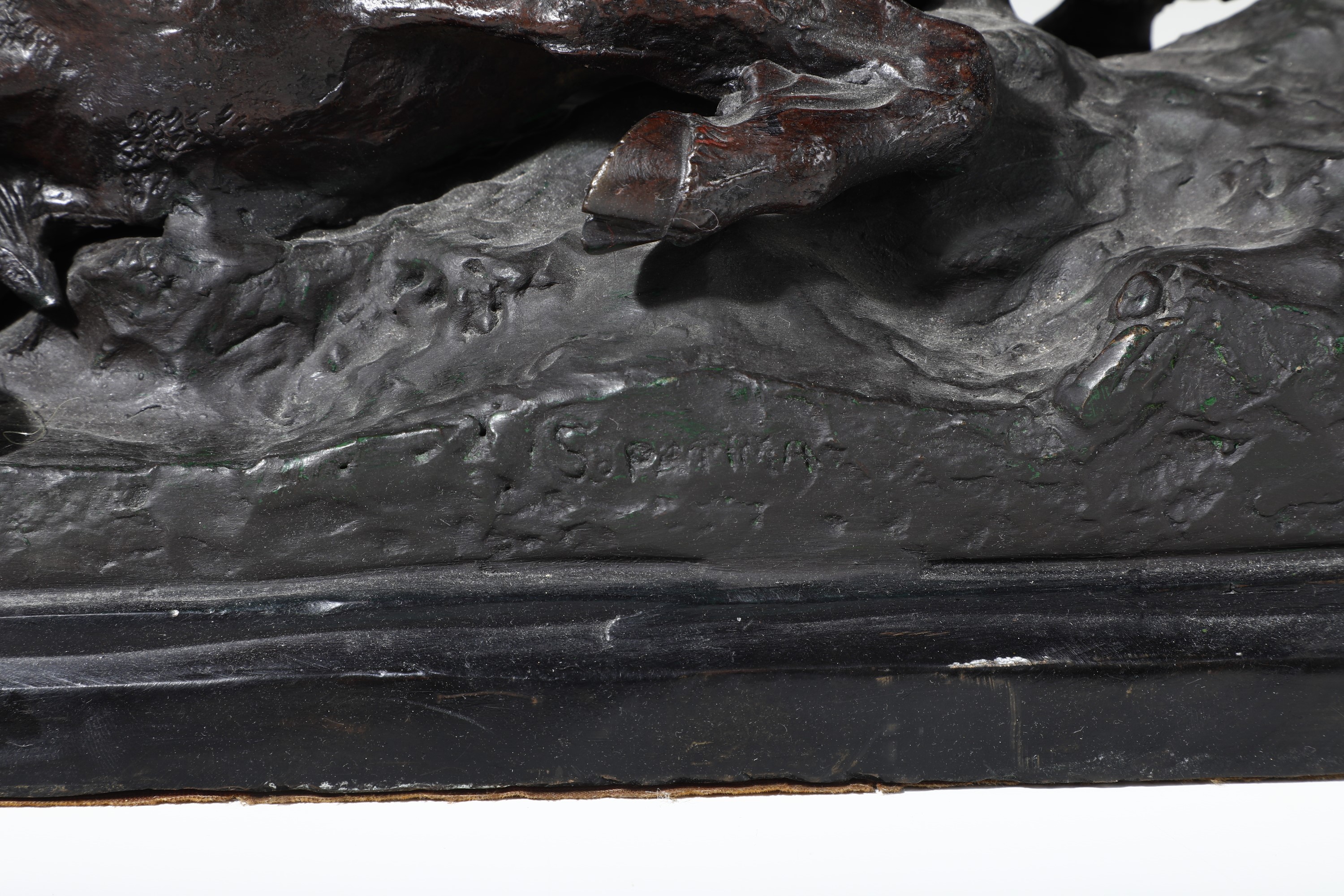 Firma sulla Base "s.patina" (?) Combattimento tra Tori