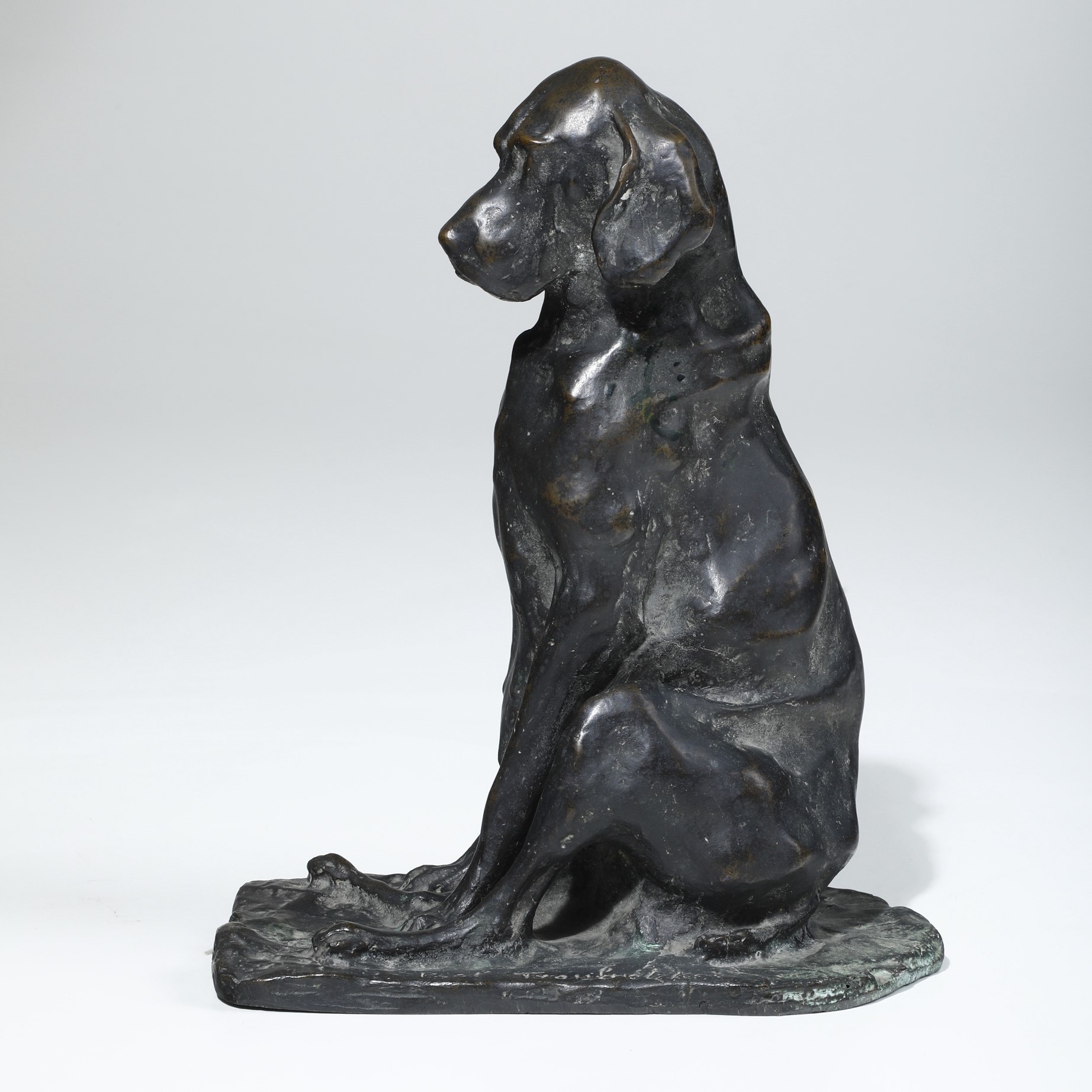 Modello di Paolo Troubetzkoy (intra 1864 - Pallanza 1938) Cane Seduto