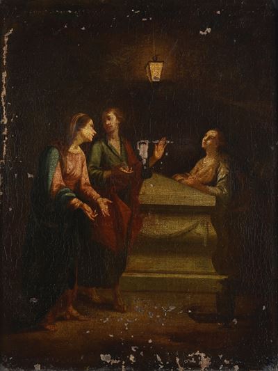 Scuola del XVIII Secolo la Vergine, Maria Maddalelena e San Giovanni al Sepolcro