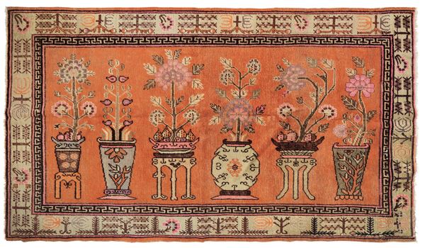 Tappeto Khotan, ovest Turkestan, fine XIX secolo