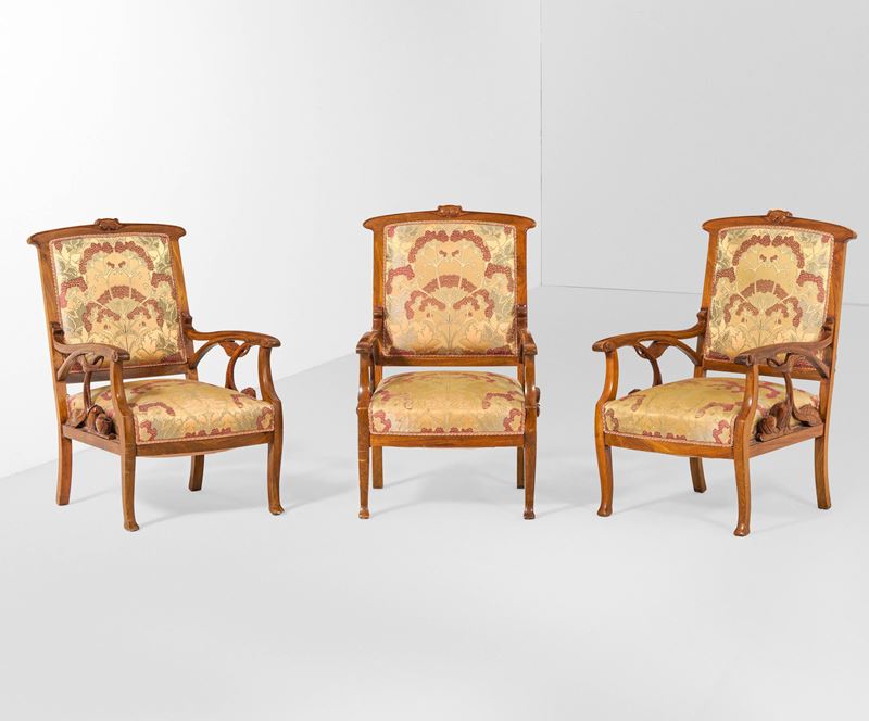 Ernesto Basile : Tre poltrone  - Auction Design - Cambi Casa d'Aste