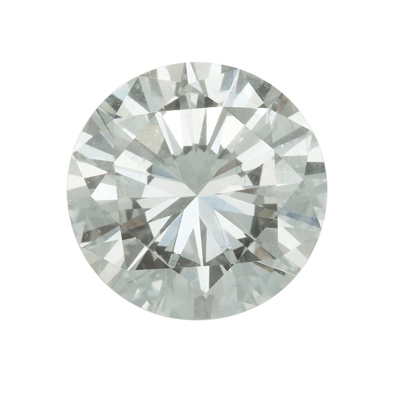 Brilliant-cut diamond weighing 2.57, color I, clarity VVS2, fluorescence UV weak. Gemmological Report IGI Milano n. 52309  - Auction Fine Jewels - Cambi Casa d'Aste