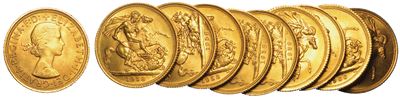 Regno Unito. Elizabeth II, 1953-2022. Lotto di Dieci Monete.