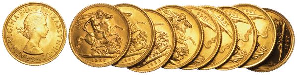 REGNO UNITO. ELIZABETH II, 1953-2022. Lotto di dieci monete.