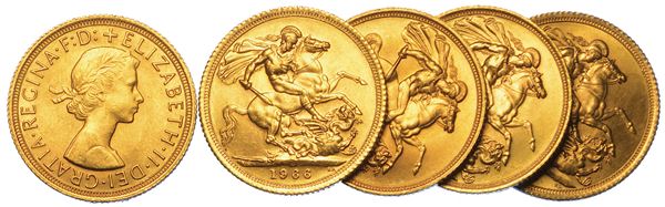 REGNO UNITO. ELIZABETH II, 1953-2022. Lotto di cinque monete.