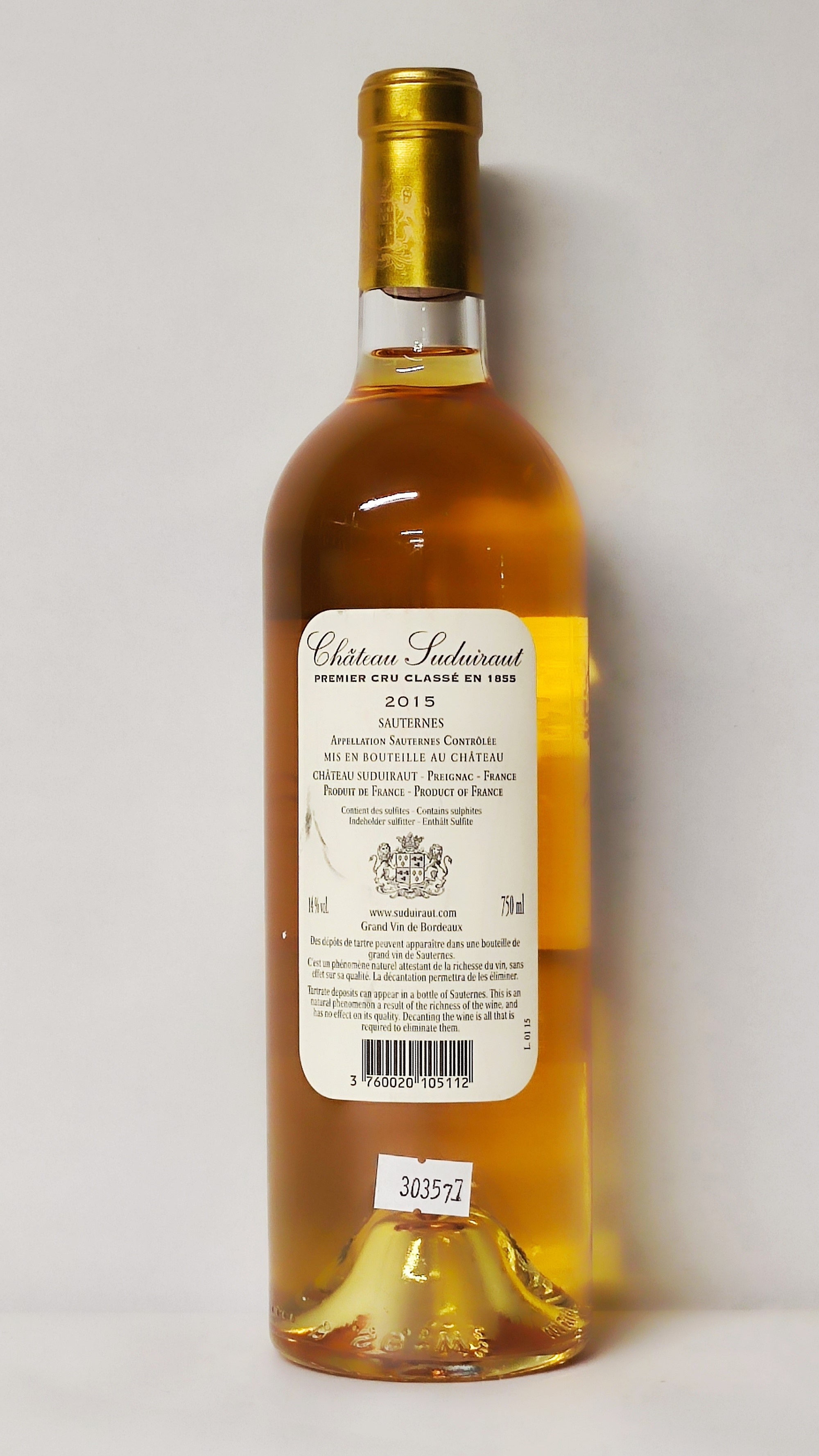 Chateau Suduiraut, Sauternes 2015