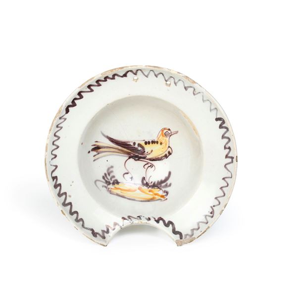 Bacile da barbiere. Italia centrale, XIX secolo.