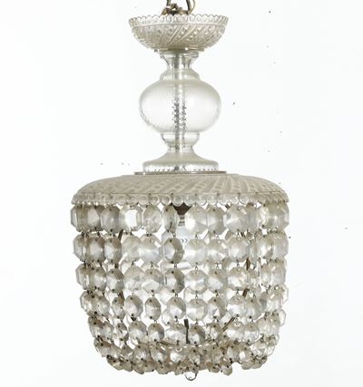 Piccolo Lampadario in Vetro Satinato