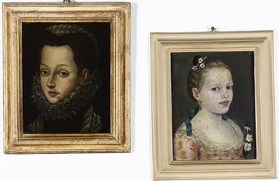 Scuola del XVII-XVIII Secolo Ritratti Femminili