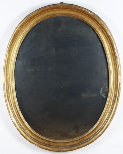 Specchiera Ovale Legno Dorato