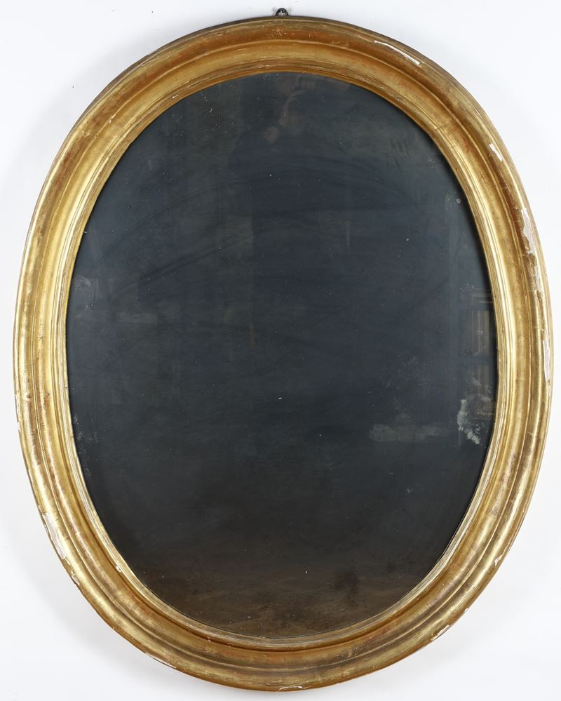 Specchiera ovale legno dorato  - Auction Antique - Cambi Casa d'Aste