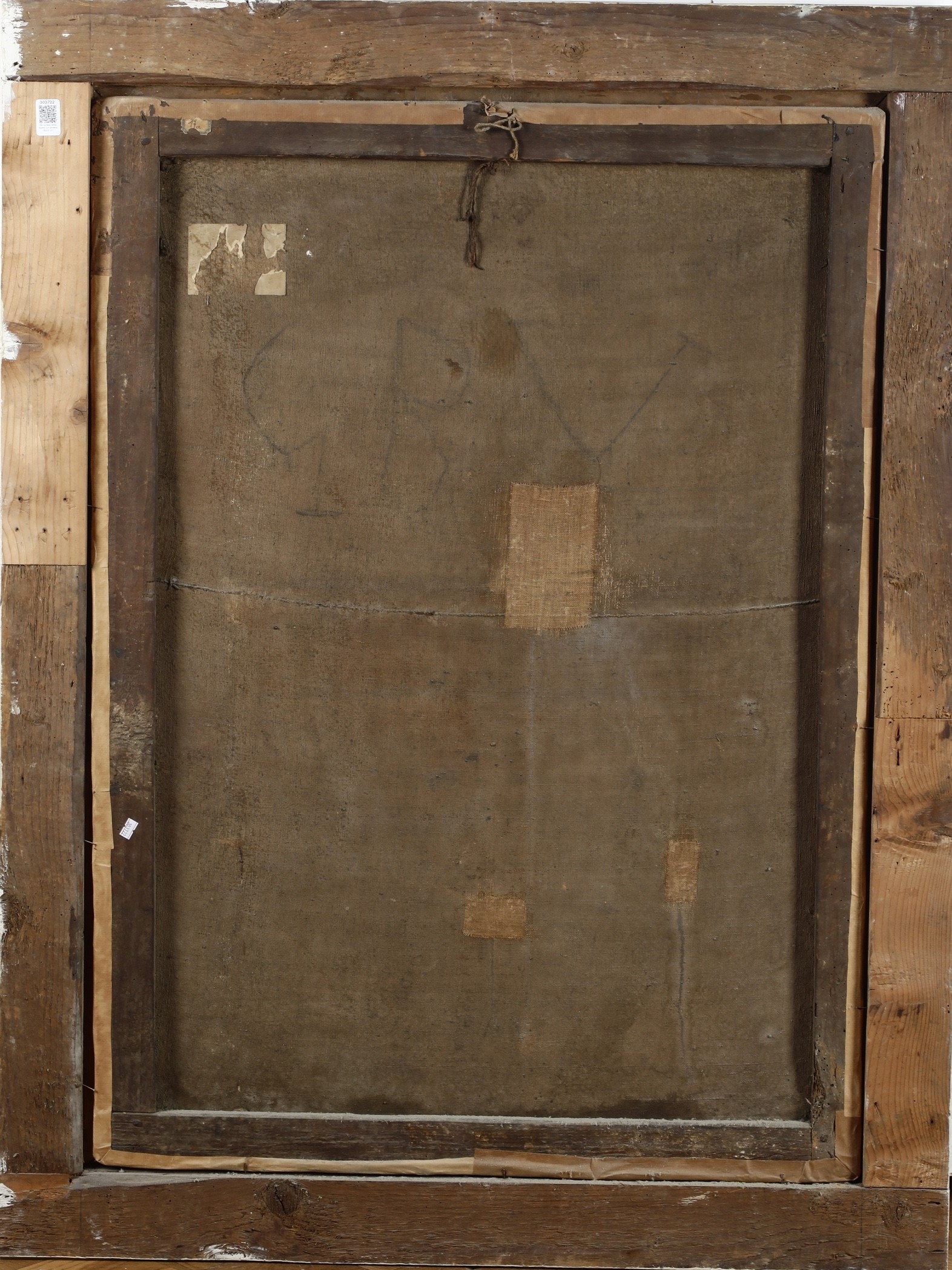 Scuola del XVII secolo, Ritratto di gentiluomo con lettera e stemma, olio su tela