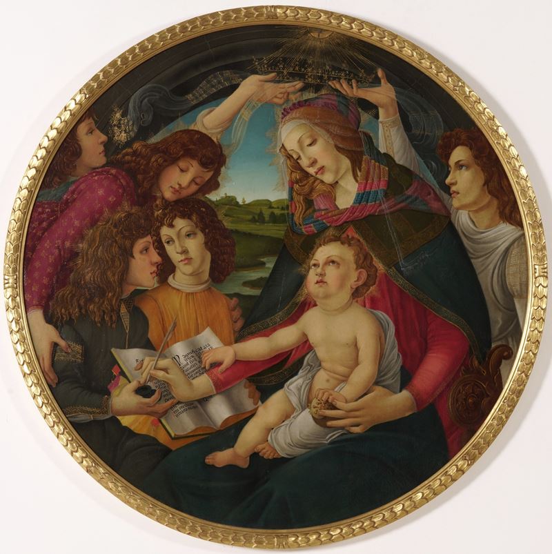 Icilio Federico Joni : Madonna del Magnificat (da Botticelli)  - olio su tela - Asta Dipinti Antichi - Cambi Casa d'Aste