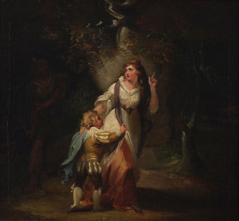 William Hamilton : La regina Margherita e i briganti  - olio su tela - Auction Old Masters - Cambi Casa d'Aste