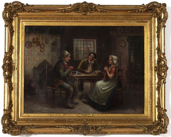 F. Lienditz (XIX-XX secolo) Scena d’interno