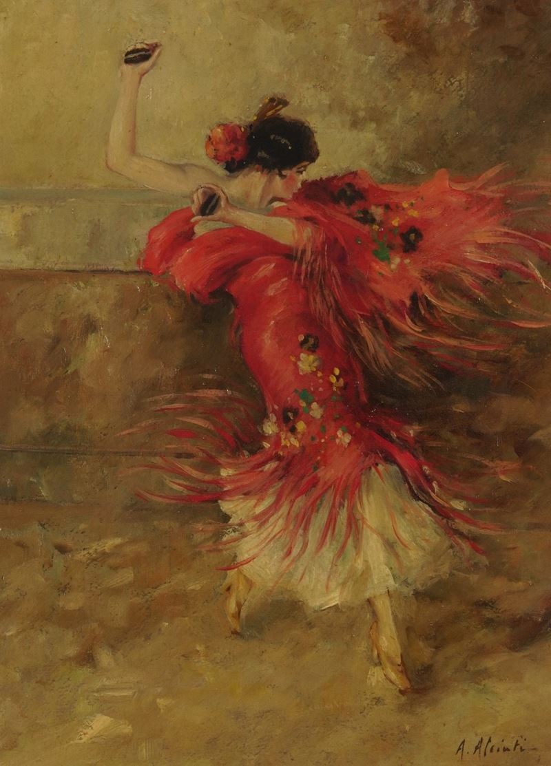 Antonio Ambrogio Alciati : Ballerina  - Asta Dipinti del XIX e XX secolo - Cambi Casa d'Aste