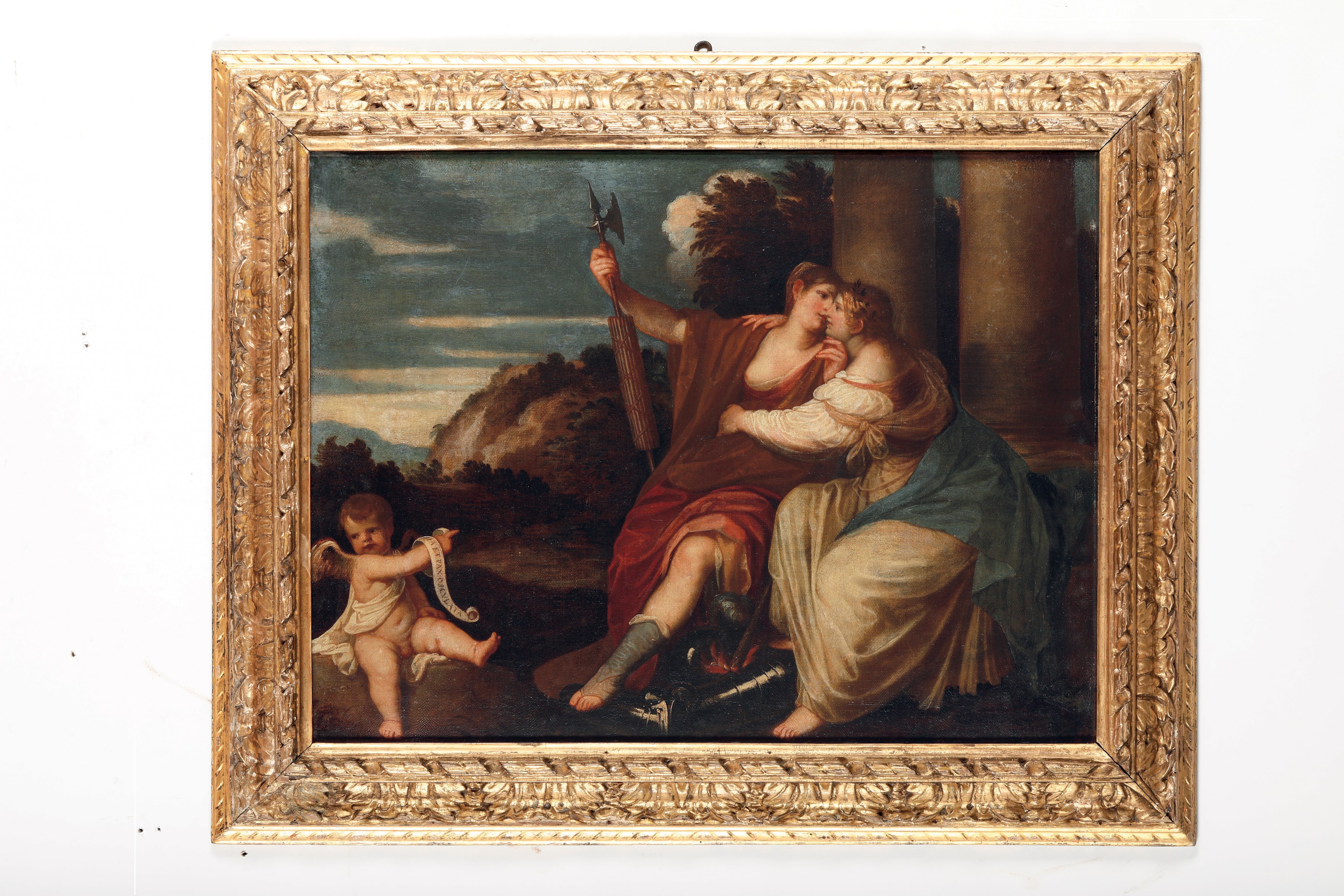 Alessandro Varotari Detto il Padovanino - Il bacio tra la Giustizia e la Pace, olio su tela