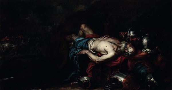 Giovan Battista Langetti - Dario III ferito nella battaglia di Arbela