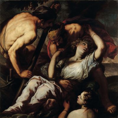 Naufragio di Agrippina, olio su tela