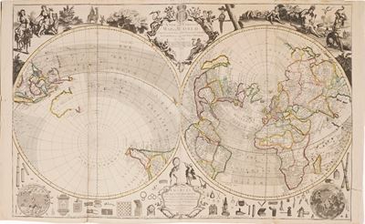 Price Charles. a New And Correct Map Of The World Projected Upon The Plane Of The Horizon Laid Do...