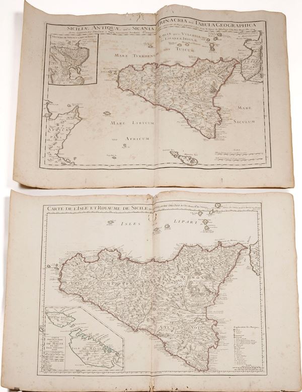 Gullaulme Del Isle. Cart de l’isle et royaume de Sicile... A Paris, Chez l’autor, 1717.