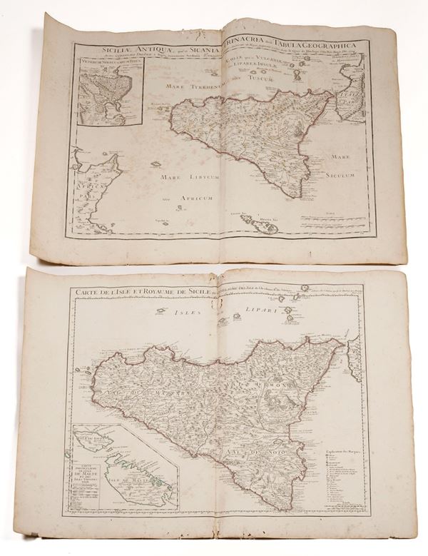 Gullaulme Del Isle. Cart de l’isle et royaume de Sicile... A Paris, Chez l’autor, 1717.