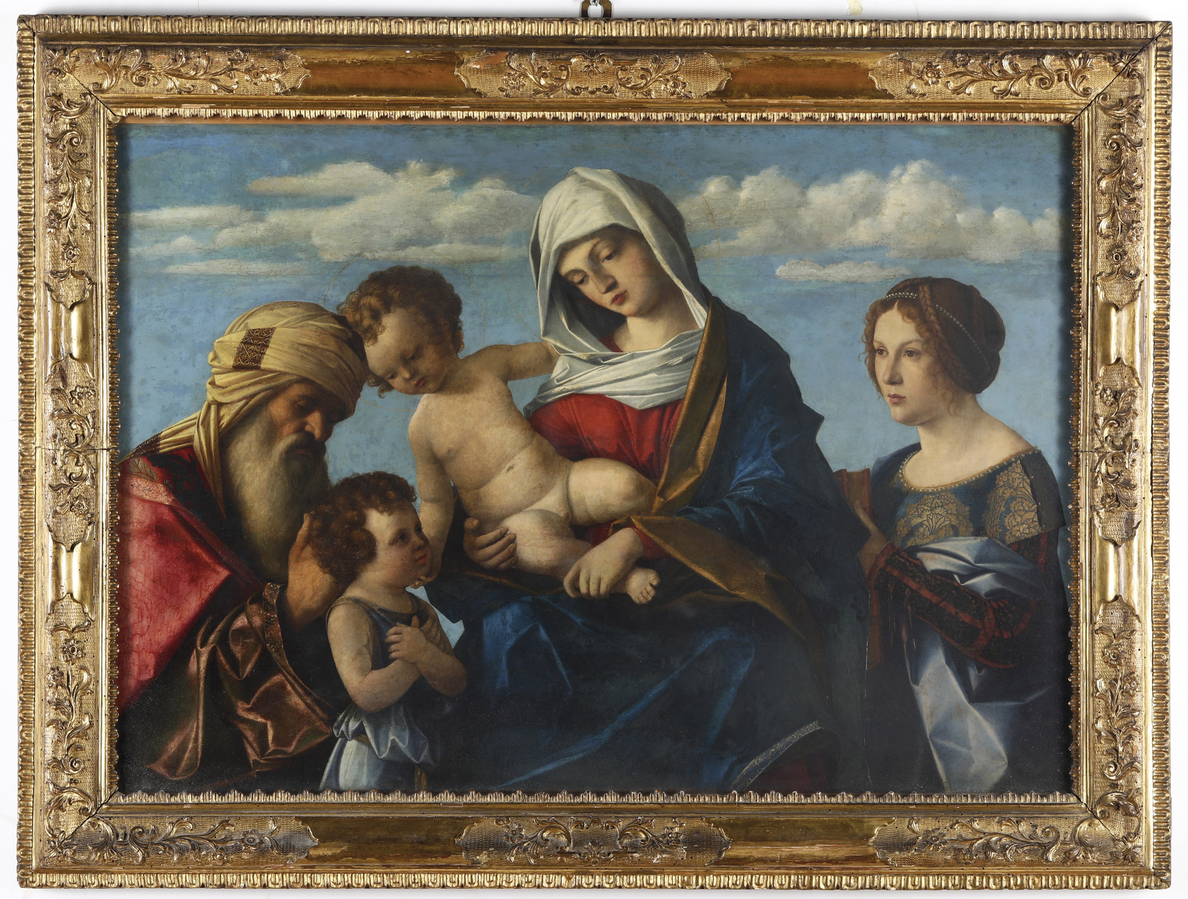 Vincenzo Catena - Madonna con Bambino e San Giovannino tra i santi Zaccaria e Caterina da Siena, ...