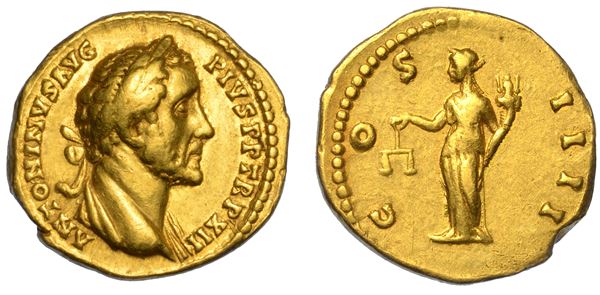ANTONINO PIO, 138-161. Aureo, anni 148-149.