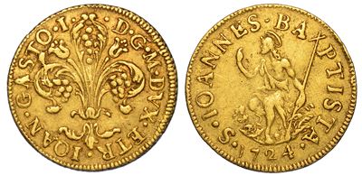 Firenze. Gian Gastone De' Medici, 1723-1737. Fiorino 1724.
