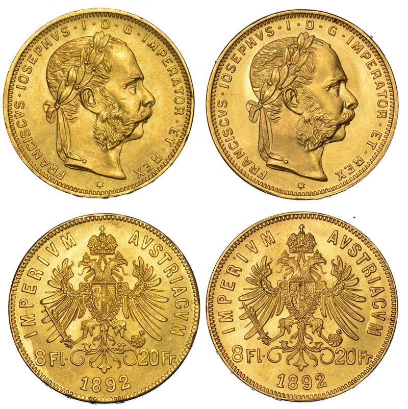 AUSTRIA. FRANZ JOSEPH, 1848-1916. Lotto di due monete.  - Auction Numismatics - Cambi Casa d'Aste