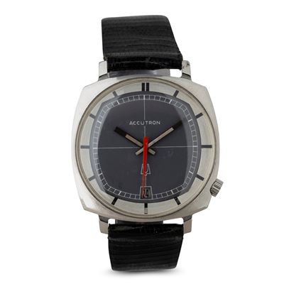 Accutron di Forma con Quadrante Grigio Antracite Due Toni, Movimento Elettromeccanico a Diapason,...
