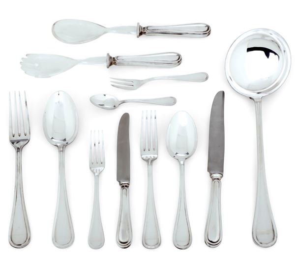 Servizio di posate. Argenteria italiana del XX secolo, argentiere Calegaro, Padova