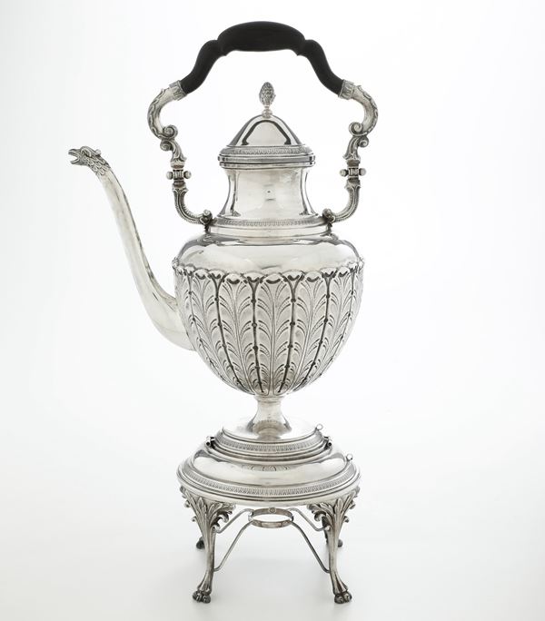 Bollitore. Argenteria siciliana del XX secolo, argentiere Eugenio Stancampiano, Palermo