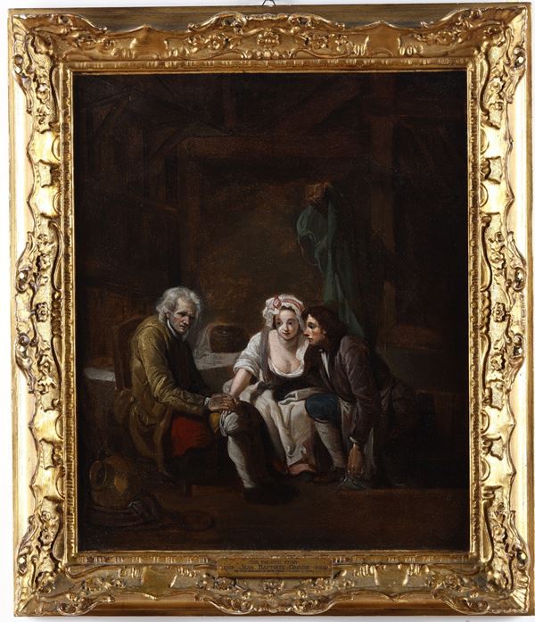 Jean-Baptiste Greuze - Interno con figure