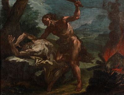 Scuola Veneta del XVIII Secolo Caino e Abele